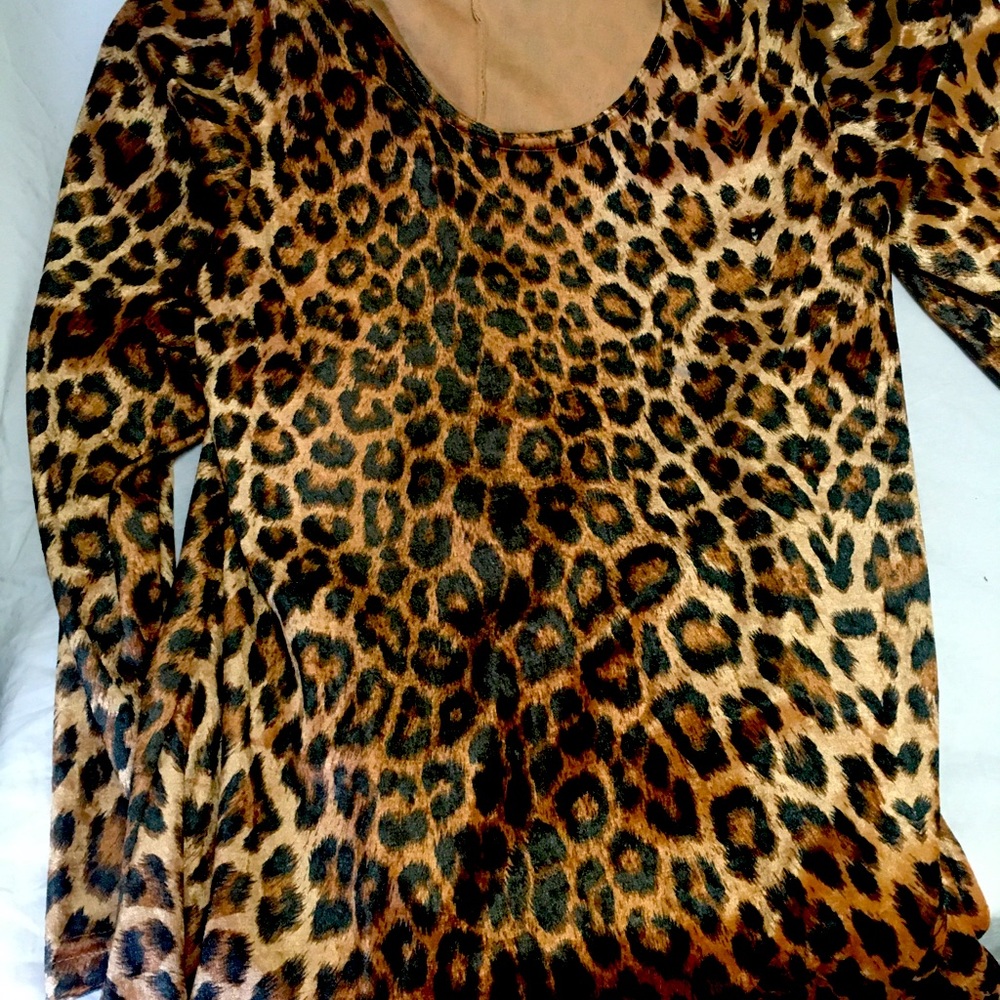 Long sleeve Leopard Print Dress